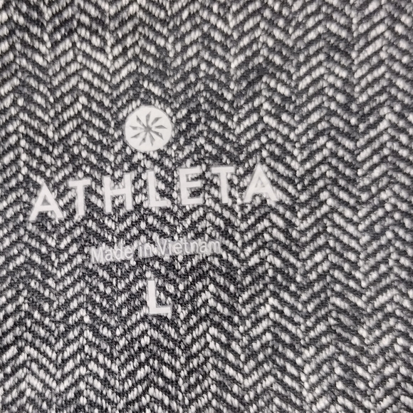 Athleta Herringbone Luxe Metro Drifter Leggings Womens L Gray Black Athletic - Picture 9 of 10